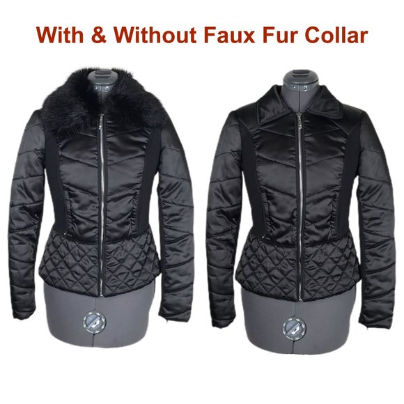 White House Black Market Jackets & Blazers - WHBM White House Black Market Puffer Jacket with Faux Fur Size XS